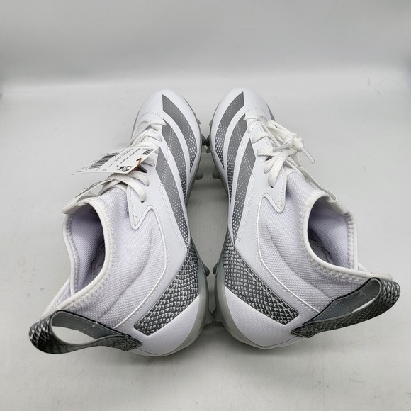 Adidas Adizero Impact 2.2 Football Cleats Men's 9 White Silver - Picture 5 of 11